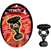 THE MACHO STALLIONS - DOUBLE COCK & BALLS RING WITH CLITORAL TIC
